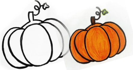 Outline:7lur9ajx32e= Pumpkin Drawing